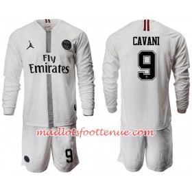 Maillot/Tenue Paris Saint-Germain CAVANI 9 Jodan Blanc Enfant Troisieme 2018/2019 Manche Longue